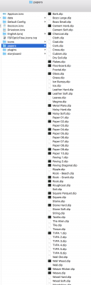 Papers folder in Finder