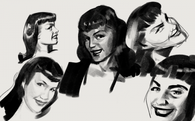 And a few Betty Pages from photo ref, just to stay sharp.