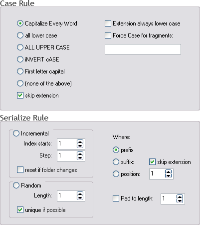 ReNamer Screenshot (07-RulesCaseSerialize).gif